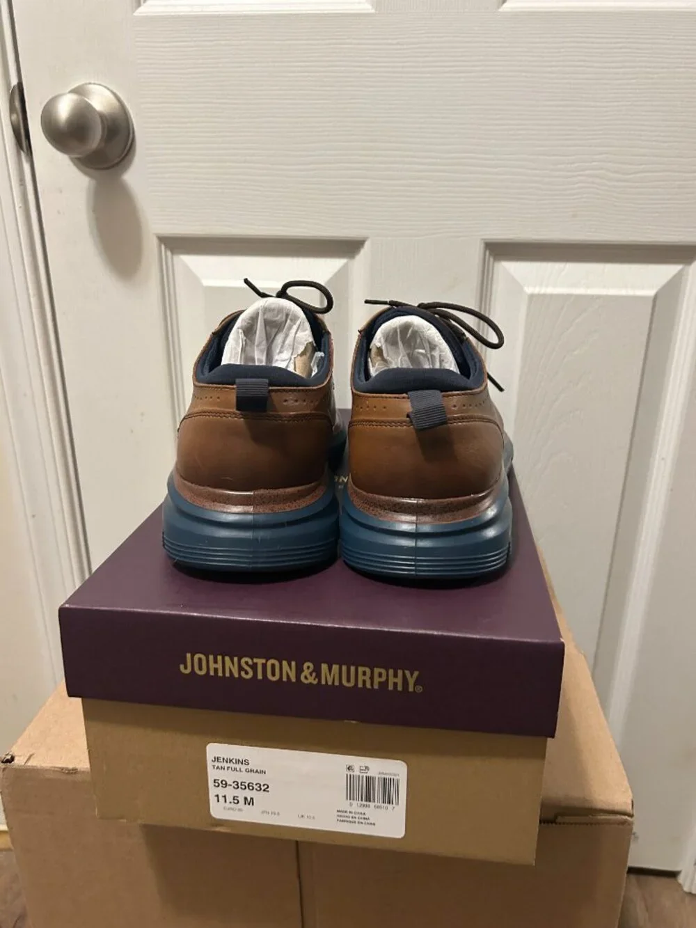 Johnson Murphy Mens Jenkins Plain Toe Oxford, 11.5 NEW - Picture 4 of 7